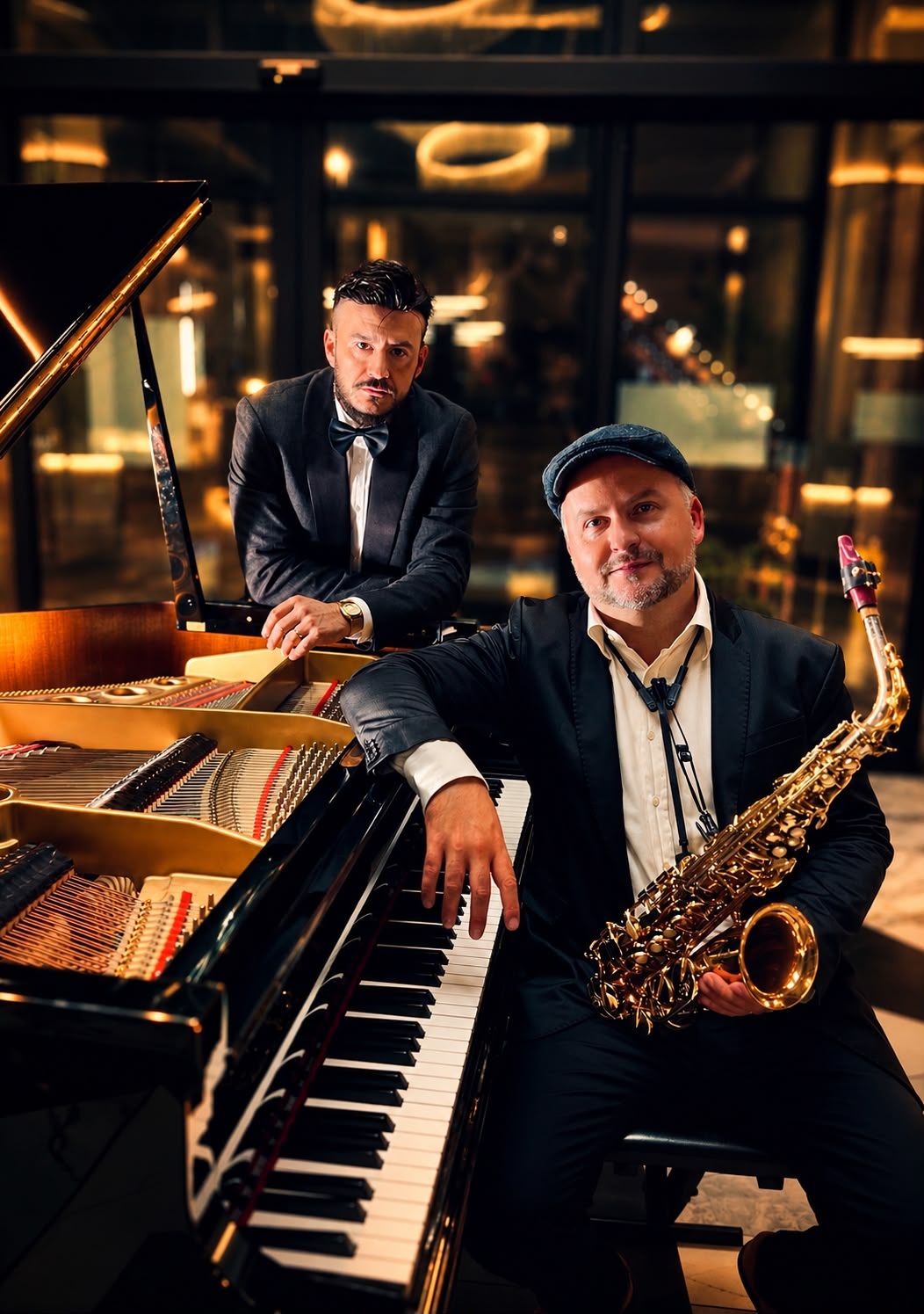 Elvis Claro al pianoforte e Giovani Tramontin con il sassofono, insieme per il progetto Piano & Sax